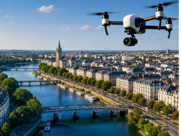 Nantes Drone Carre un drone au dessus de Nantes