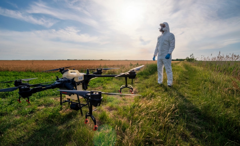 Un drone utilisé dans l'environnement